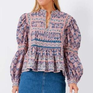 Sea New York Pink and Blue Patterned Blouse